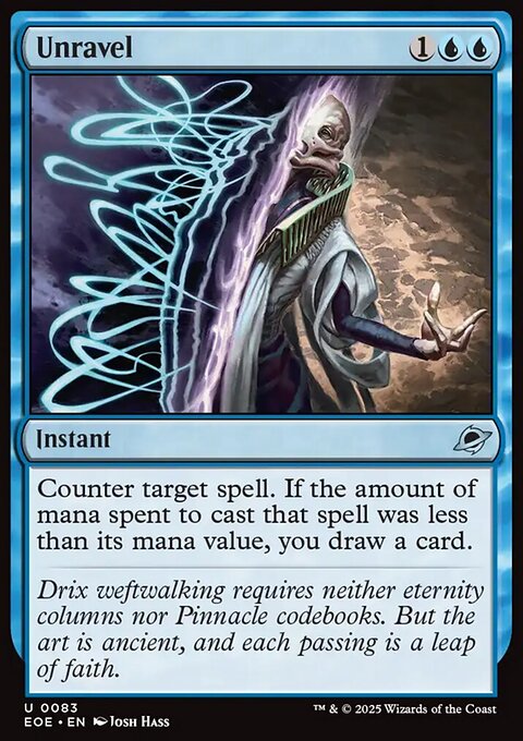 Unravel, Edge of Eternities #83, Magic: The Gathering card