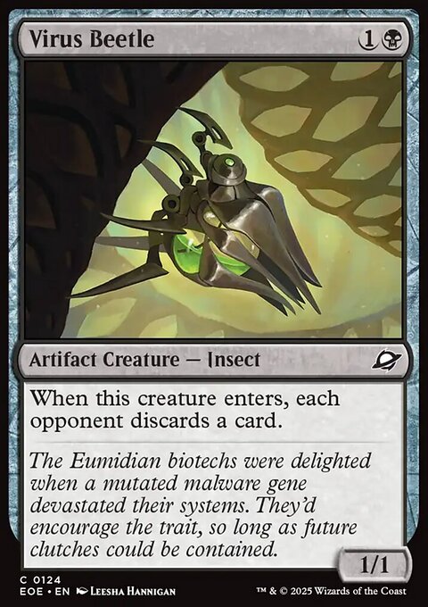Virus Beetle, Edge of Eternities #124, Magic: The Gathering card
