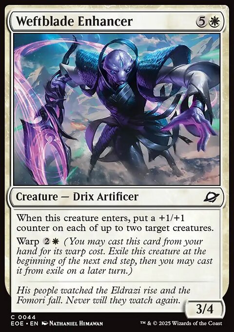 Weftblade Enhancer, Edge of Eternities #44, Magic: The Gathering card