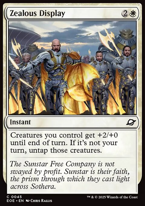 Zealous Display, Edge of Eternities #45, Magic: The Gathering card