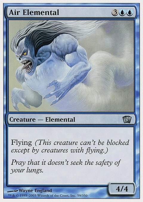 Air Elemental, Eighth Edition #59, Magic: The Gathering card
