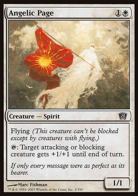 Angelic Page, Eighth Edition #2★, Magic: The Gathering card