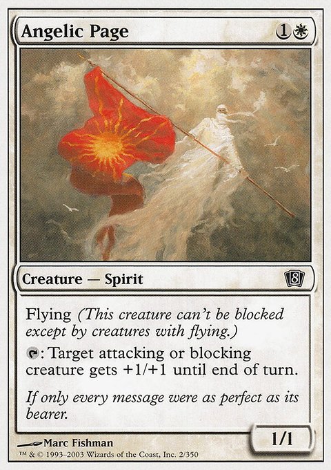 Angelic Page, Eighth Edition #2, Magic: The Gathering card