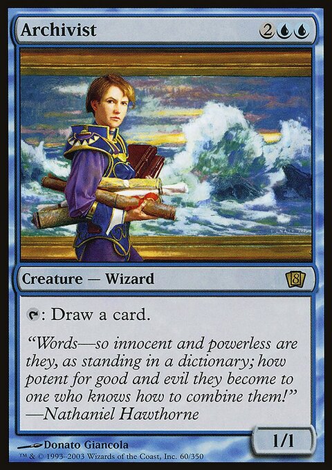 Archivist, Eighth Edition #60★, Magic: The Gathering card
