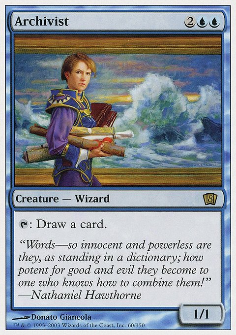 Archivist, Eighth Edition #60, Magic: The Gathering card