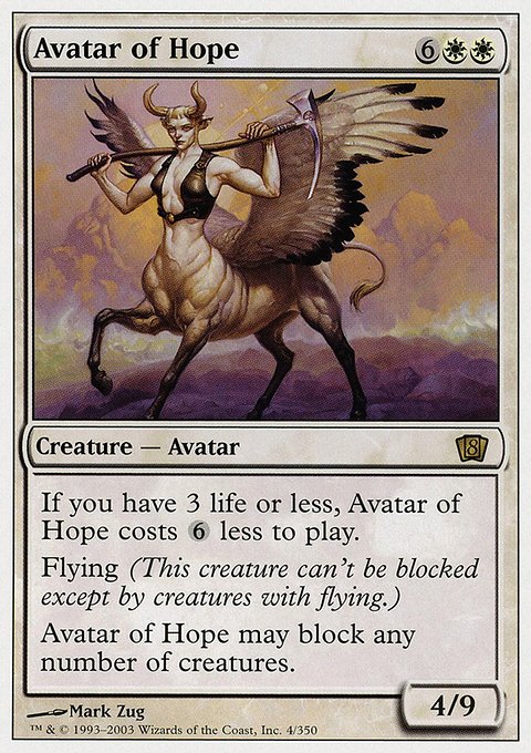 Avatar of Hope, Eighth Edition #4, Magic: The Gathering card