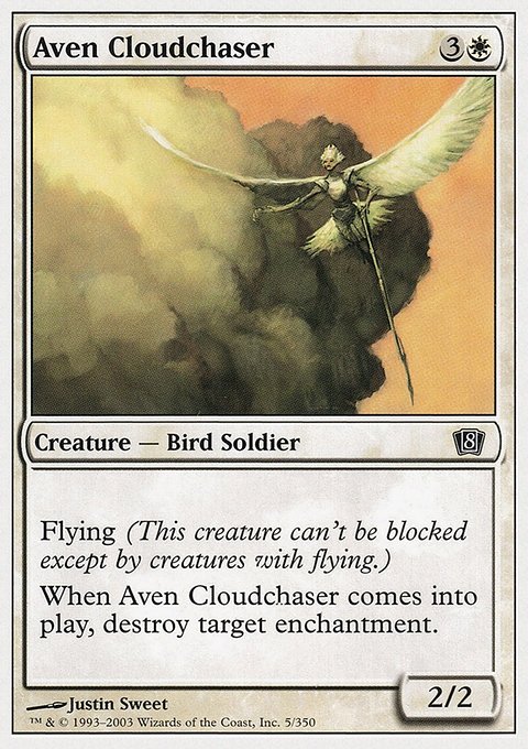 Aven Cloudchaser, Eighth Edition #5, Magic: The Gathering card