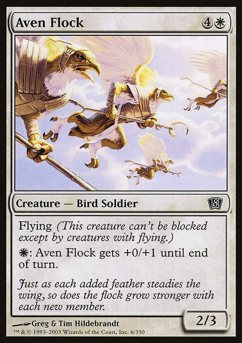 Aven Flock, Eighth Edition #6★, Magic: The Gathering card