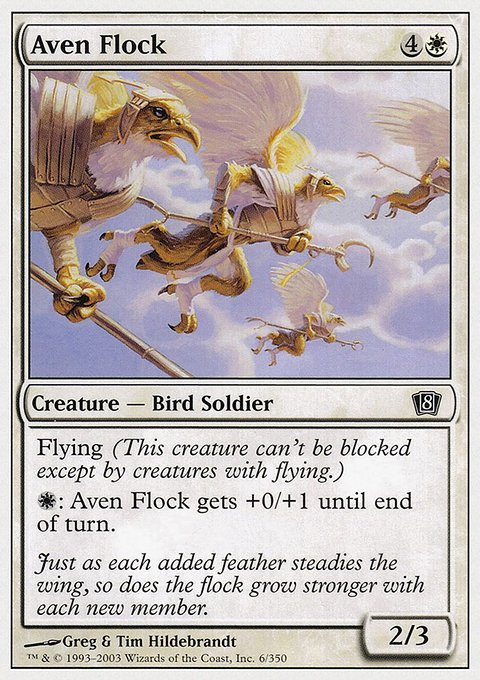 Aven Flock, Eighth Edition #6, Magic: The Gathering card