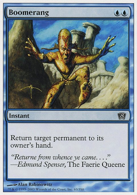 Boomerang, Eighth Edition #63, Magic: The Gathering card