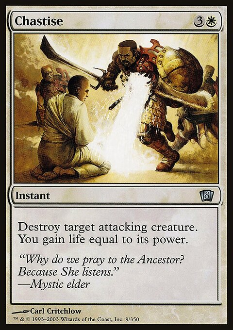 Chastise, Eighth Edition #9★, Magic: The Gathering card