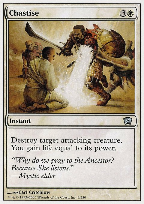 Chastise, Eighth Edition #9, Magic: The Gathering card
