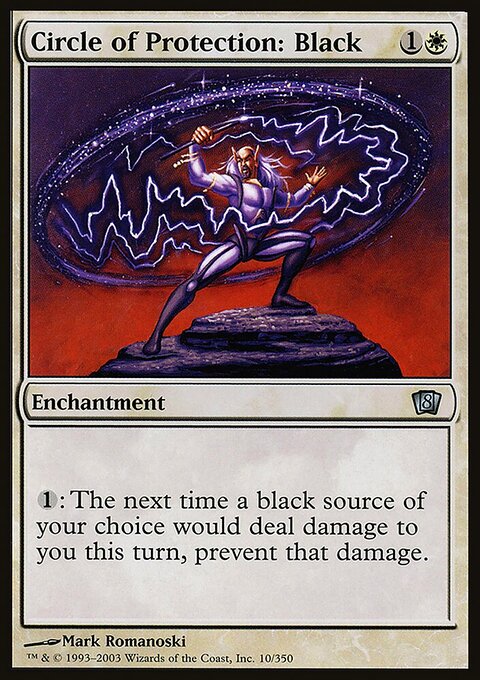 Circle of Protection: Black, Eighth Edition #10★, Magic: The Gathering card