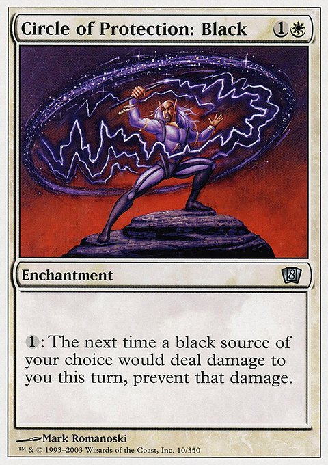 Circle of Protection: Black, Eighth Edition #10, Magic: The Gathering card