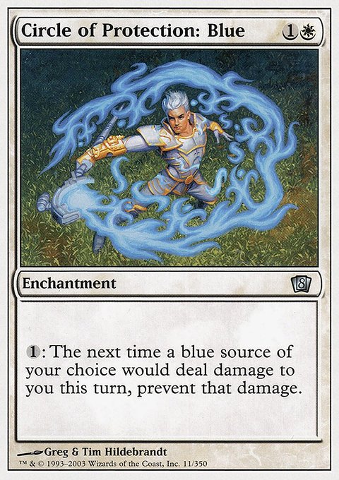 Circle of Protection: Blue, Eighth Edition #11, Magic: The Gathering card