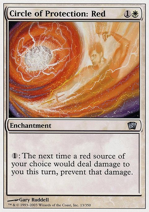 Circle of Protection: Red, Eighth Edition #13, Magic: The Gathering card