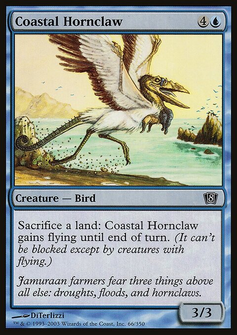 Coastal Hornclaw, Eighth Edition #66★, Magic: The Gathering card