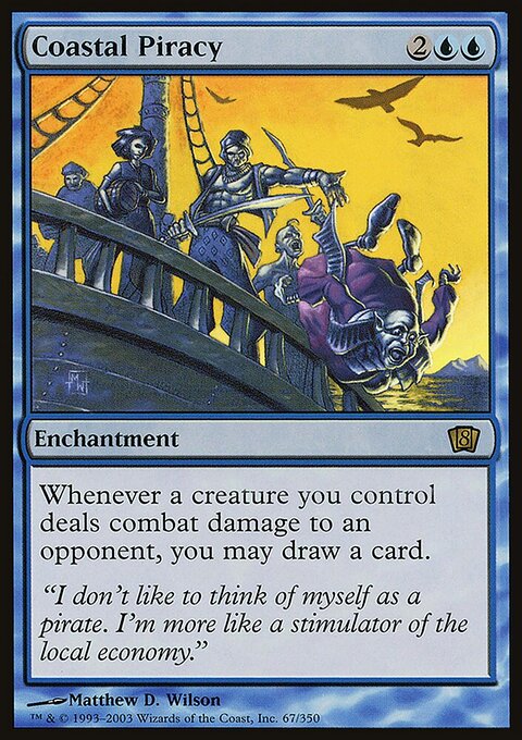 Coastal Piracy, Eighth Edition #67★, Magic: The Gathering card