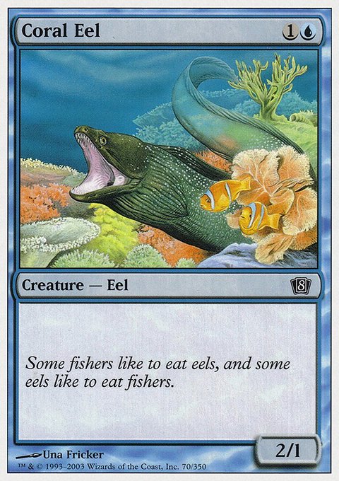 Coral Eel, Eighth Edition #70, Magic: The Gathering card