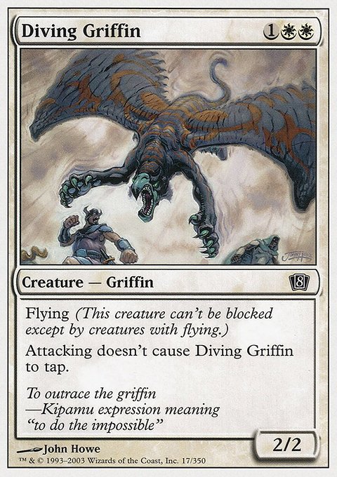 Diving Griffin, Eighth Edition #17, Magic: The Gathering card