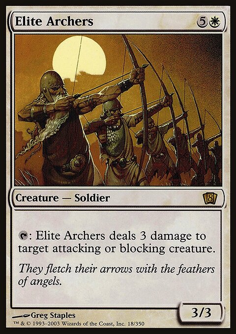 Elite Archers, Eighth Edition #18★, Magic: The Gathering card