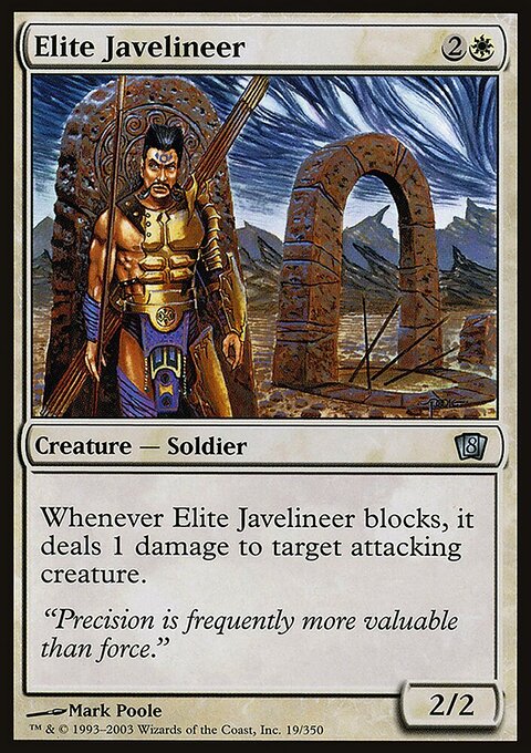 Elite Javelineer, Eighth Edition #19★, Magic: The Gathering card