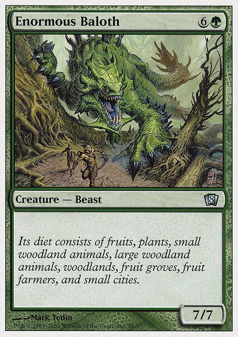 Enormous Baloth, Eighth Edition #S6, Magic: The Gathering card