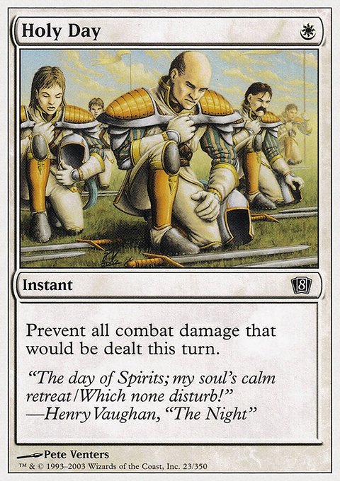 Holy Day, Eighth Edition #23, Magic: The Gathering card