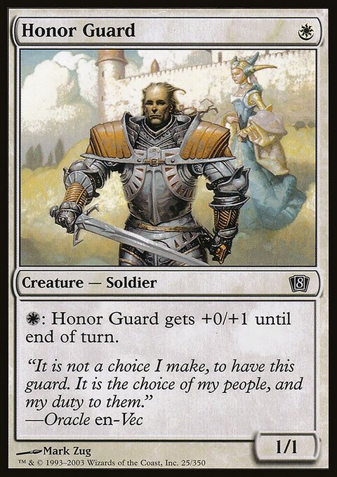 Honor Guard, Eighth Edition #25★, Magic: The Gathering card