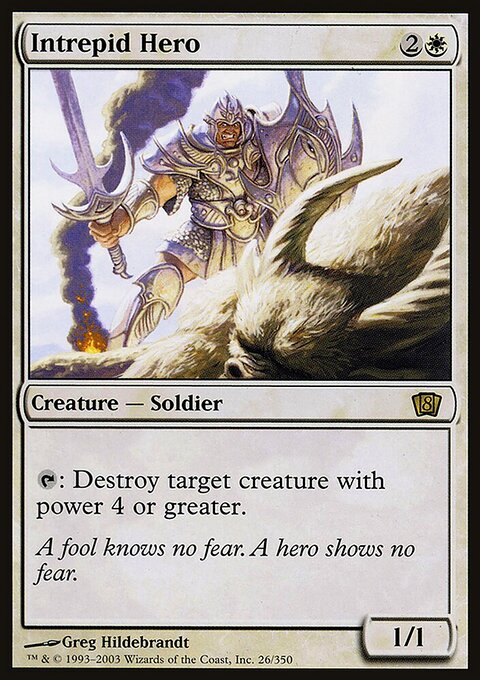 Intrepid Hero, Eighth Edition #26★, Magic: The Gathering card