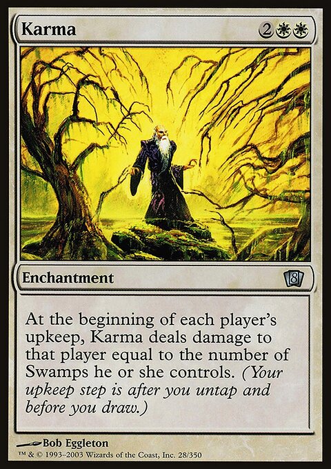 Karma, Eighth Edition #28★, Magic: The Gathering card