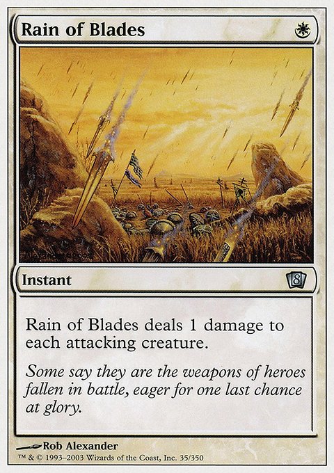 Rain of Blades, Eighth Edition #35, Magic: The Gathering card
