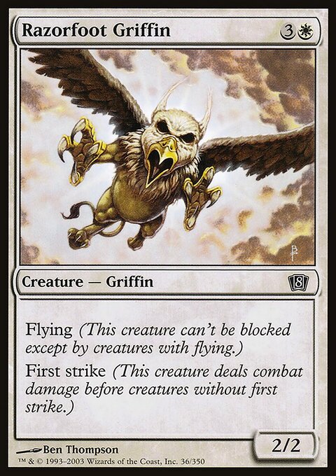 Razorfoot Griffin, Eighth Edition #36★, Magic: The Gathering card