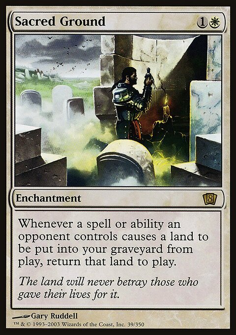Sacred Ground, Eighth Edition #39★, Magic: The Gathering card