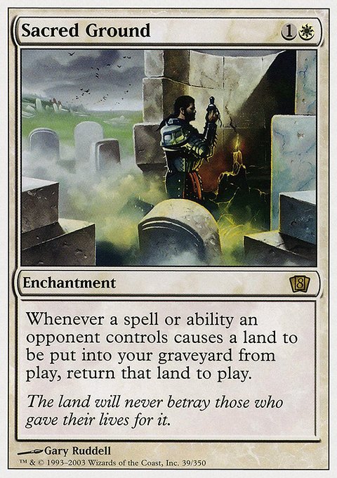 Sacred Ground, Eighth Edition #39, Magic: The Gathering card