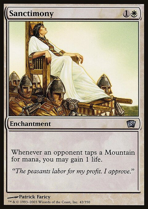 Sanctimony, Eighth Edition #42★, Magic: The Gathering card