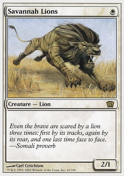 Savannah Lions, Eighth Edition #43, Magic: The Gathering card