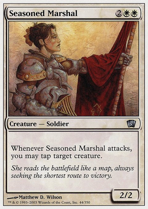 Seasoned Marshal, Eighth Edition #44, Magic: The Gathering card