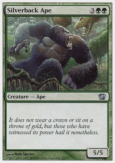 Silverback Ape, Eighth Edition #S7, Magic: The Gathering card