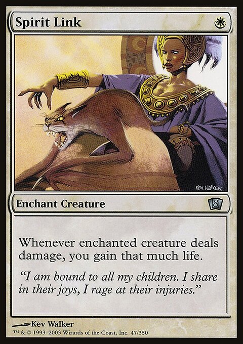 Spirit Link, Eighth Edition #47★, Magic: The Gathering card