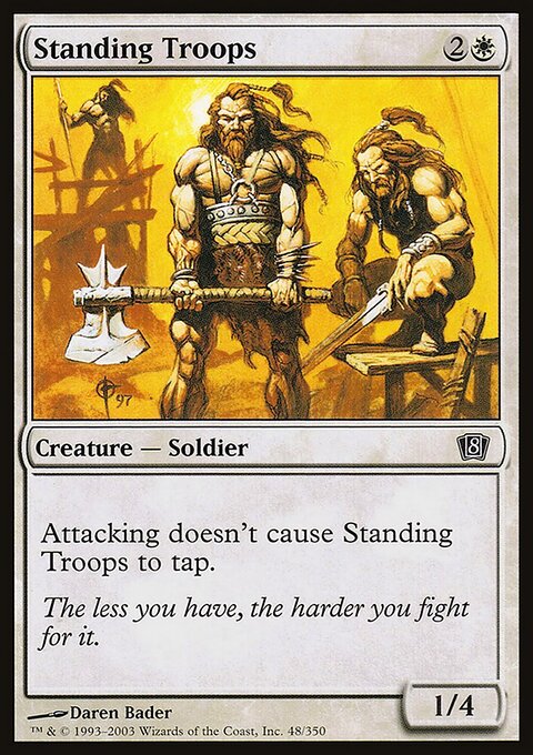 Standing Troops, Eighth Edition #48★, Magic: The Gathering card