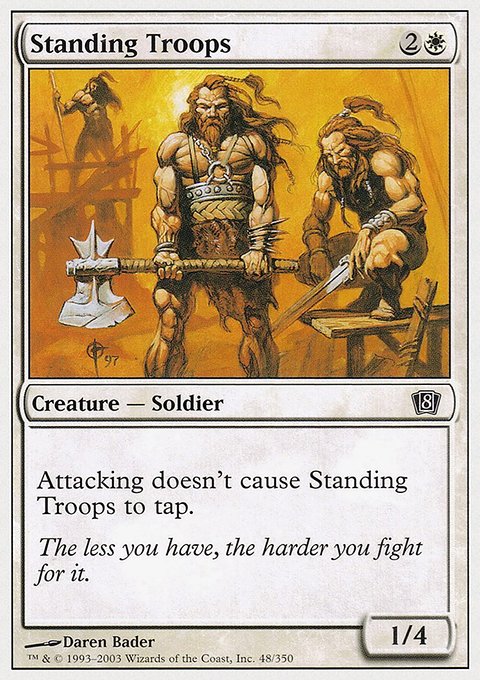 Standing Troops, Eighth Edition #48, Magic: The Gathering card