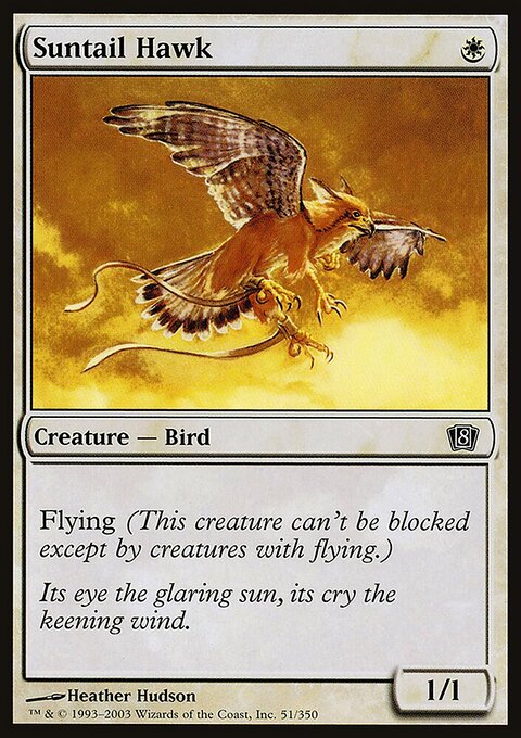 Suntail Hawk, Eighth Edition #51★, Magic: The Gathering card