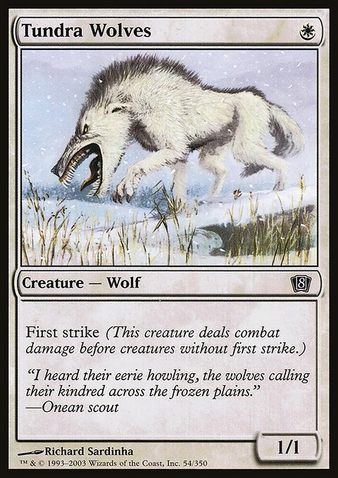 Tundra Wolves, Eighth Edition #54★, Magic: The Gathering card