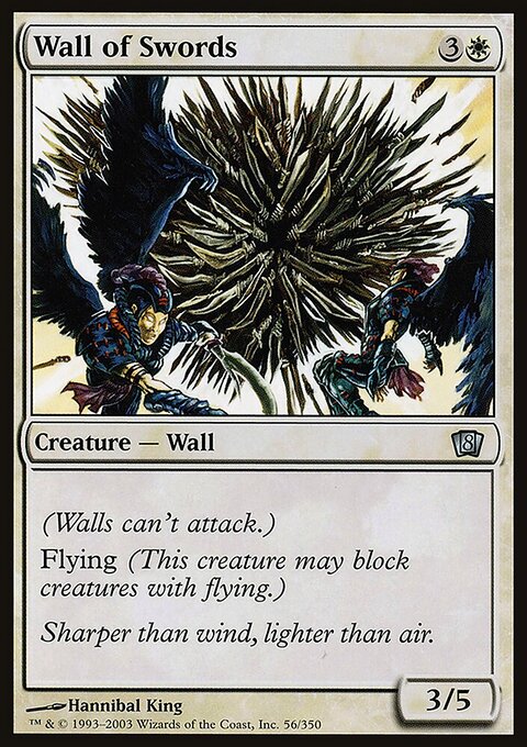 Wall of Swords, Eighth Edition #56★, Magic: The Gathering card