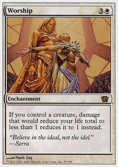 Worship, Eighth Edition #57, Magic: The Gathering card
