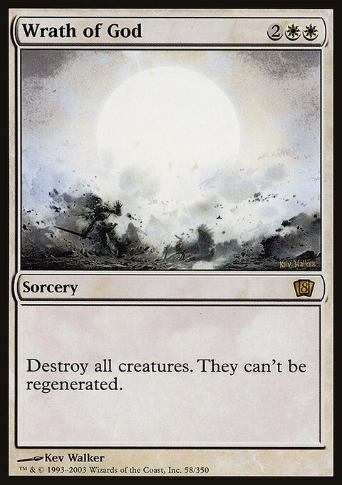 Wrath of God, Eighth Edition #58★, Magic: The Gathering card