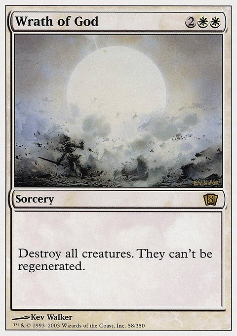 Wrath of God, Eighth Edition #58, Magic: The Gathering card