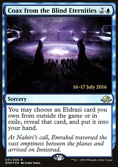 Coax from the Blind Eternities, Eldritch Moon Promos #51s, Magic: The Gathering card
