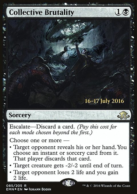 Collective Brutality, Eldritch Moon Promos #85s, Magic: The Gathering card
